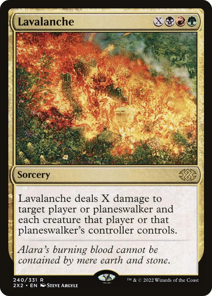 Lavalanche 240 card from Double Masters 2022