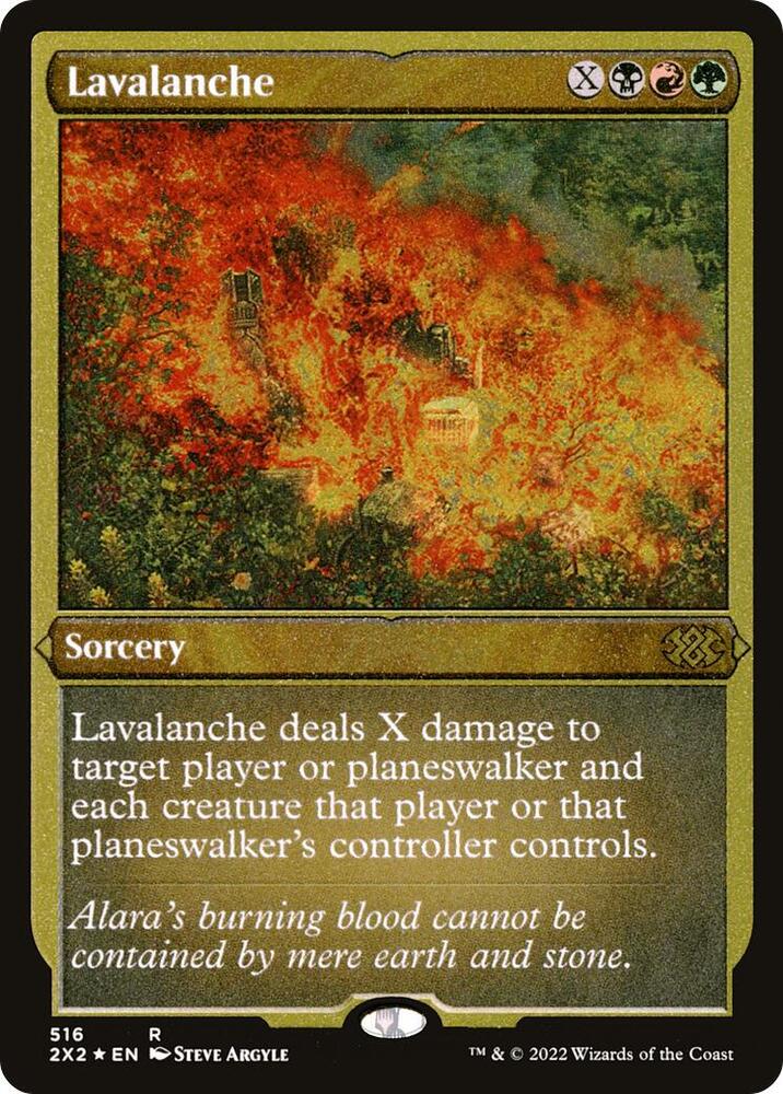 Lavalanche (Foil Etched) 516 card from Double Masters 2022