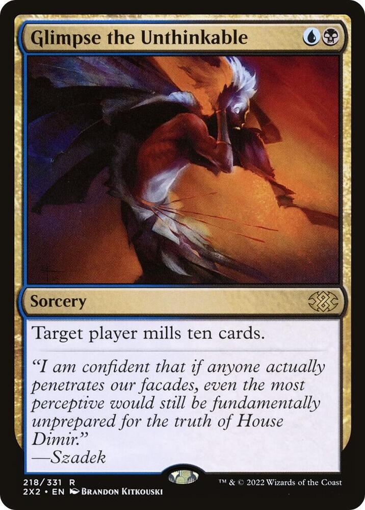 Glimpse the Unthinkable 218 card from Double Masters 2022