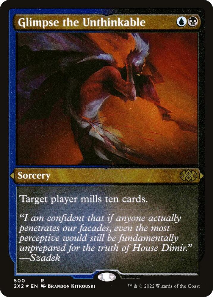 Glimpse the Unthinkable (Foil Etched) 500 card from Double Masters 2022