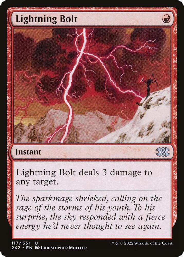 Lightning Bolt 117 card from Double Masters 2022