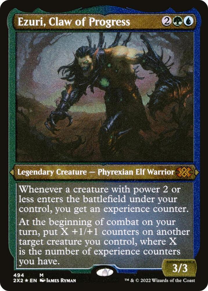 Ezuri, Claw of Progress (Foil Etched) 494 card from Double Masters 2022