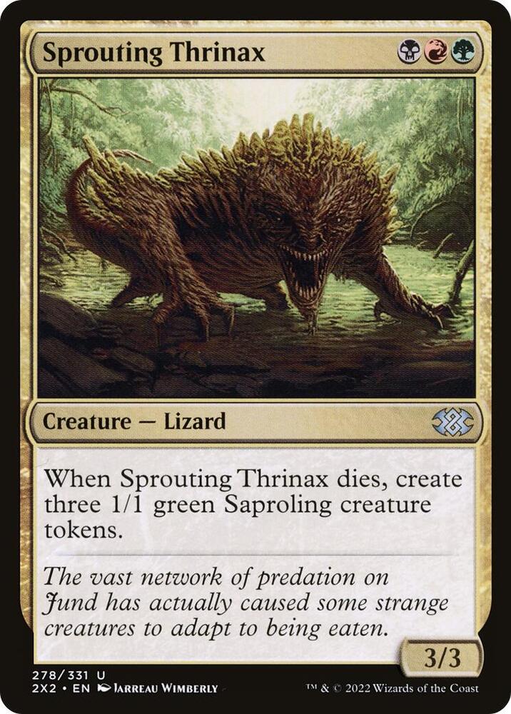 Sprouting Thrinax 278 card from Double Masters 2022
