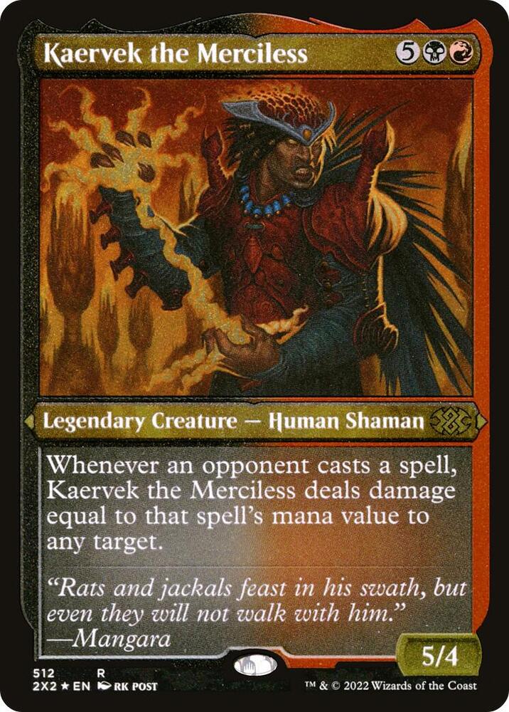 Kaervek the Merciless (Foil Etched) 512 card from Double Masters 2022