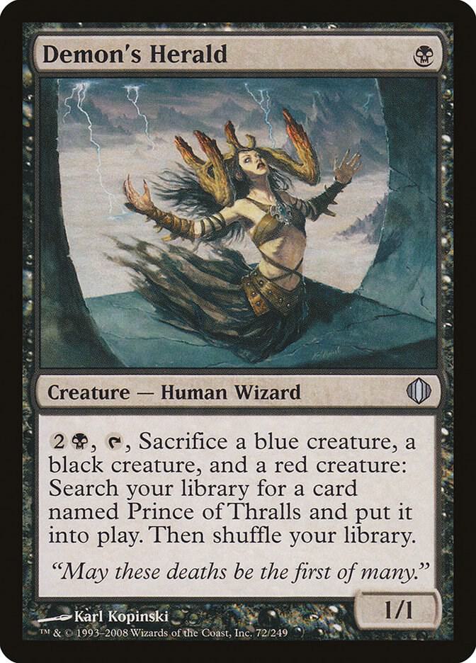 Demon's Herald 72 card from Shards of Alara