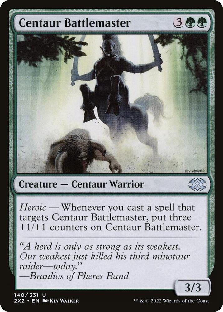 Centaur Battlemaster 140 card from Double Masters 2022