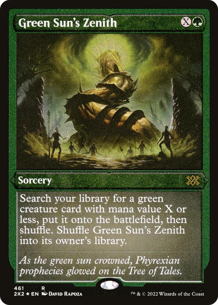 Green Sun's Zenith (Foil Etched) 461 card from Double Masters 2022