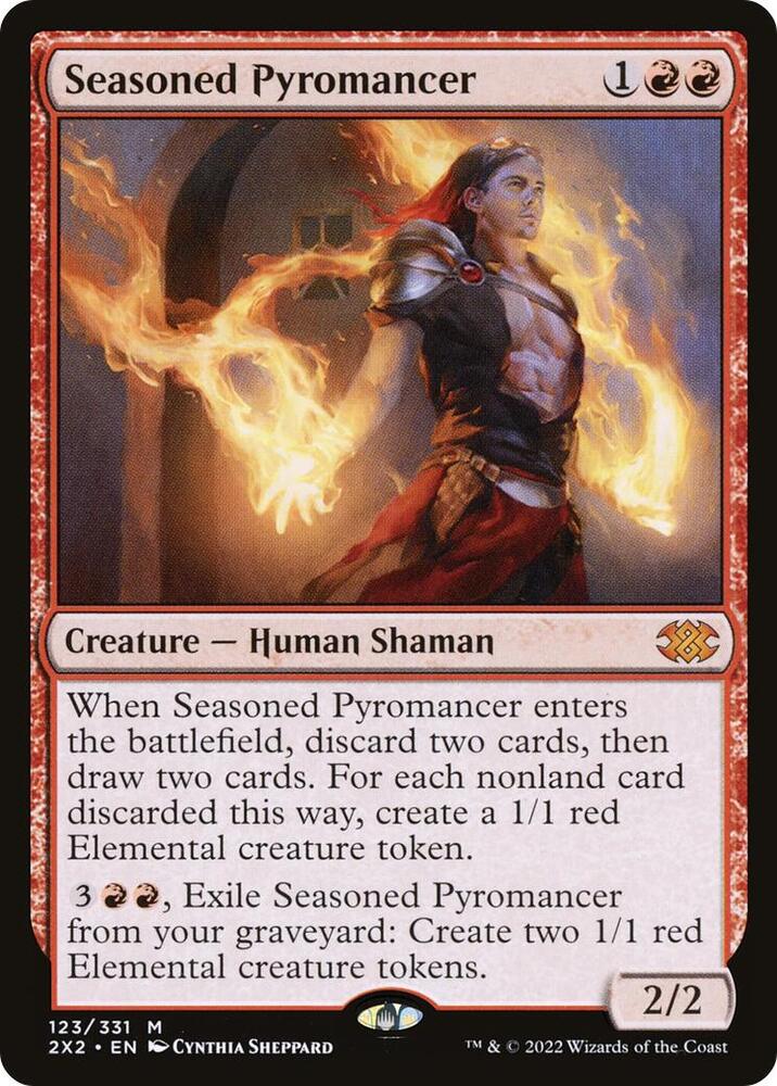Seasoned Pyromancer 123 card from Double Masters 2022