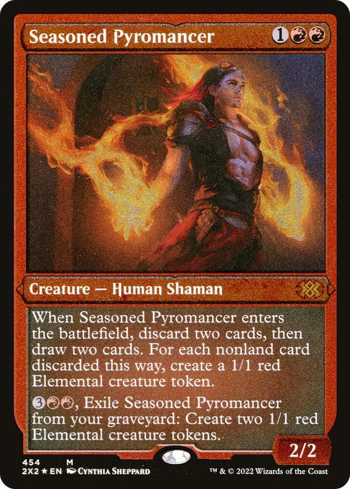 Seasoned Pyromancer (Foil Etched) 454 card from Double Masters 2022