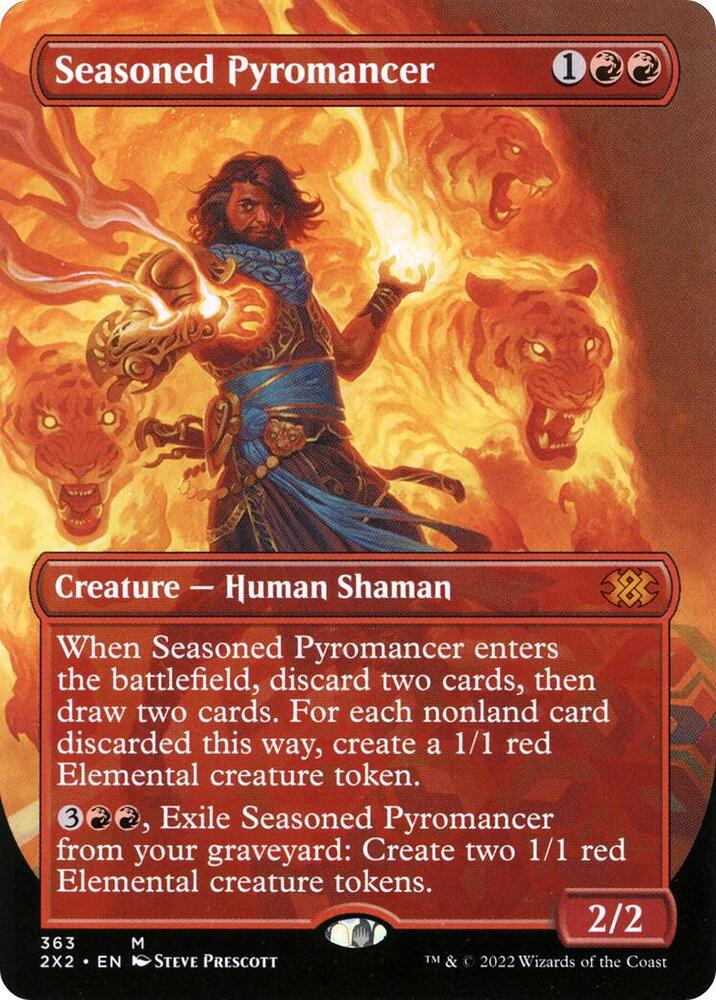 Seasoned Pyromancer (Borderless) 363 card from Double Masters 2022