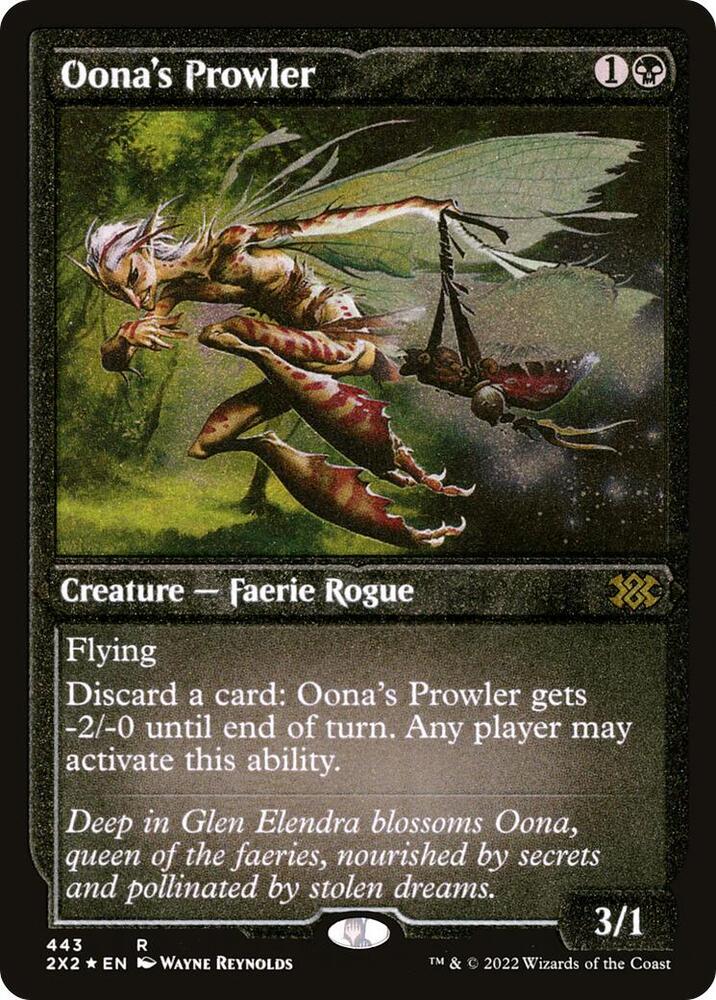 Oona's Prowler (Foil Etched) 443 card from Double Masters 2022