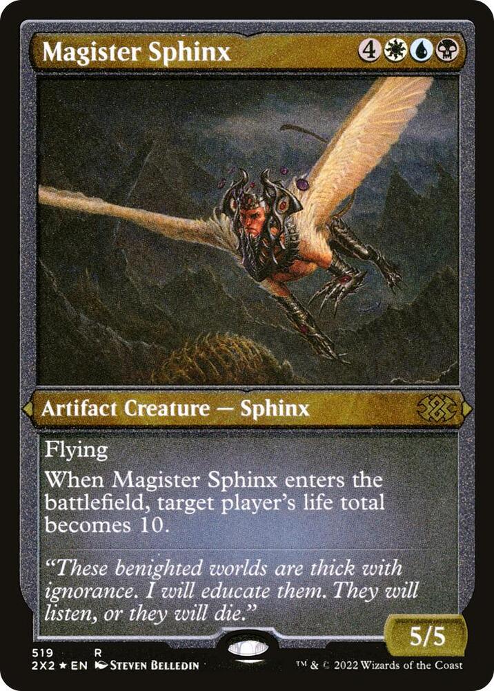 Magister Sphinx (Foil Etched) 519 card from Double Masters 2022