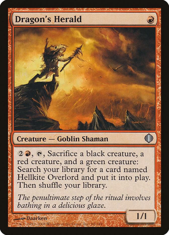 Dragon's Herald 98 card from Shards of Alara