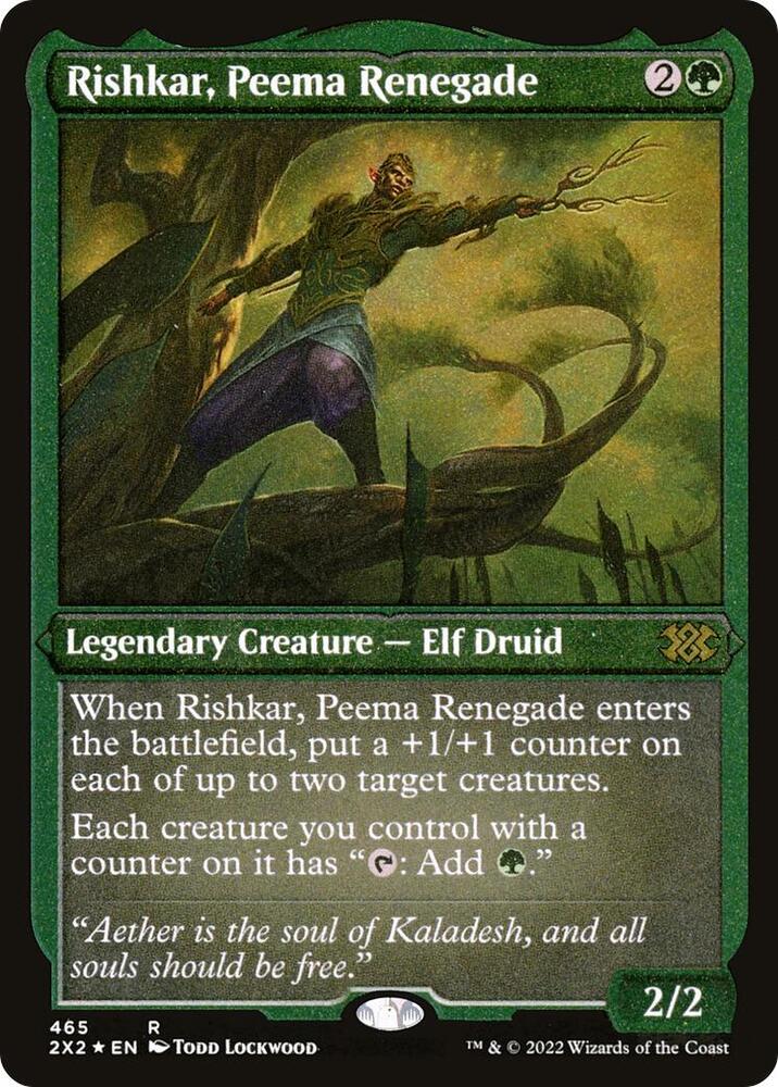 Rishkar, Peema Renegade (Foil Etched) 465 card from Double Masters 2022