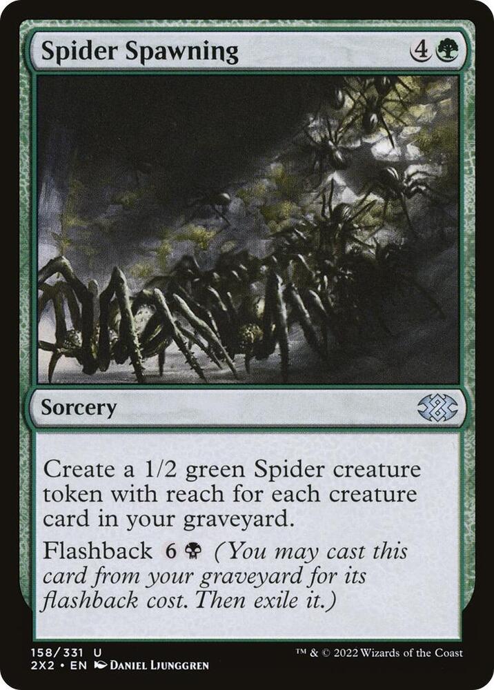 Spider Spawning 158 card from Double Masters 2022