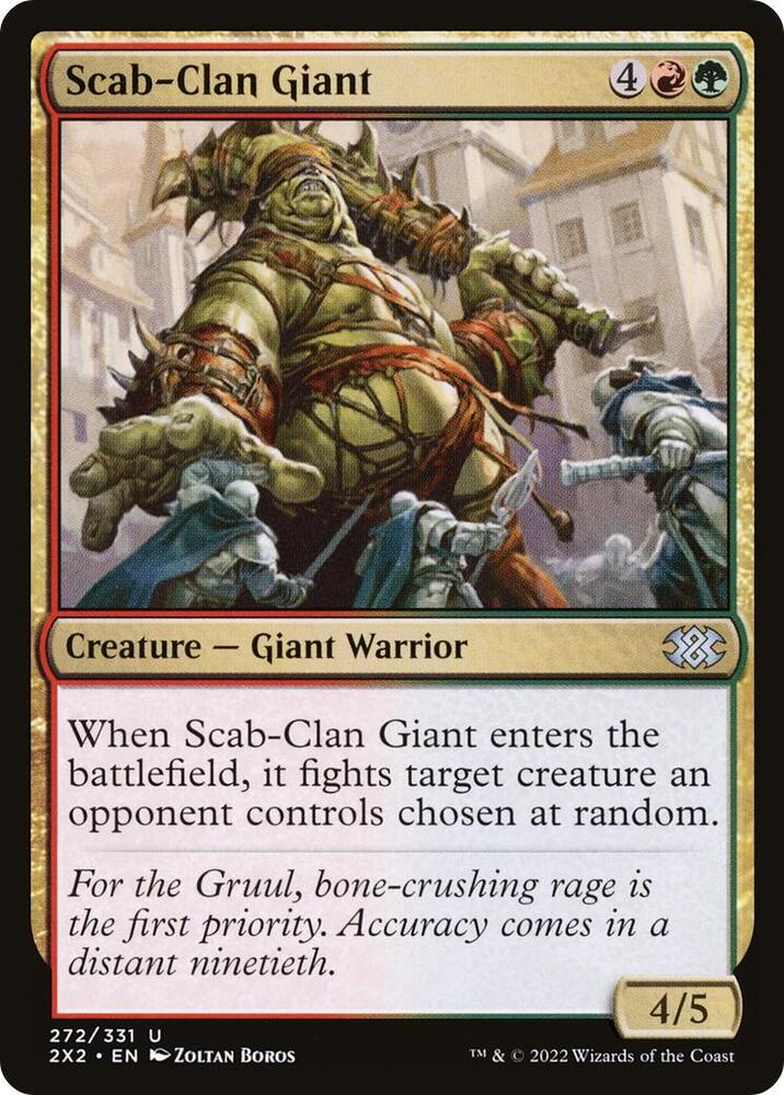 Scab-Clan Giant 272 card from Double Masters 2022
