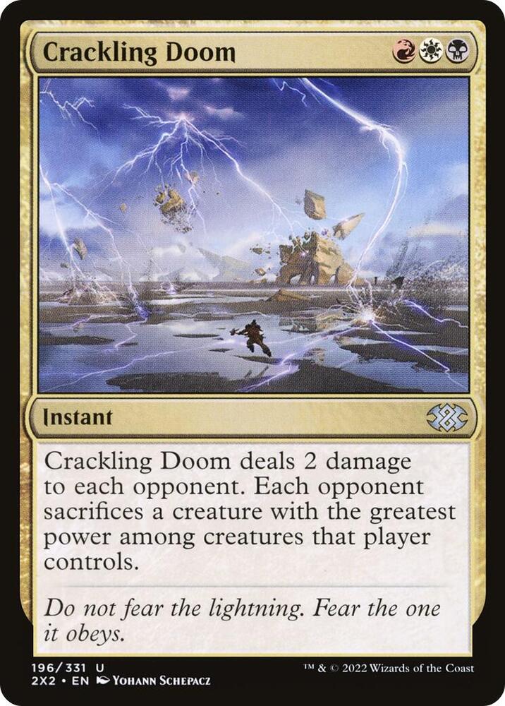 Crackling Doom 196 card from Double Masters 2022