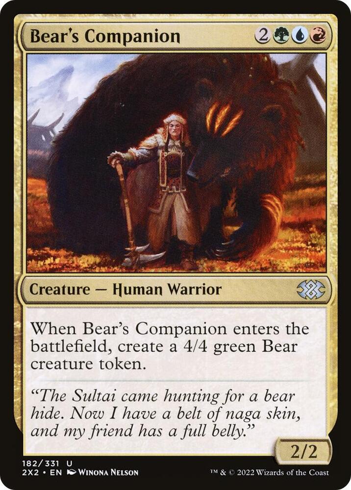 Bear's Companion 182 card from Double Masters 2022