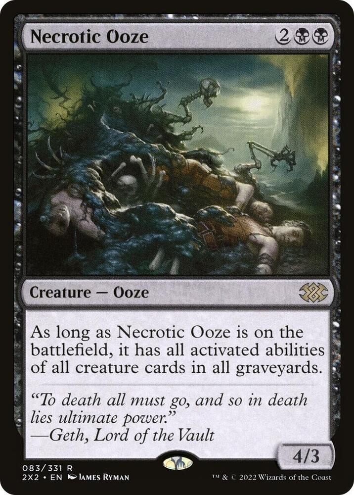 Necrotic Ooze 83 card from Double Masters 2022
