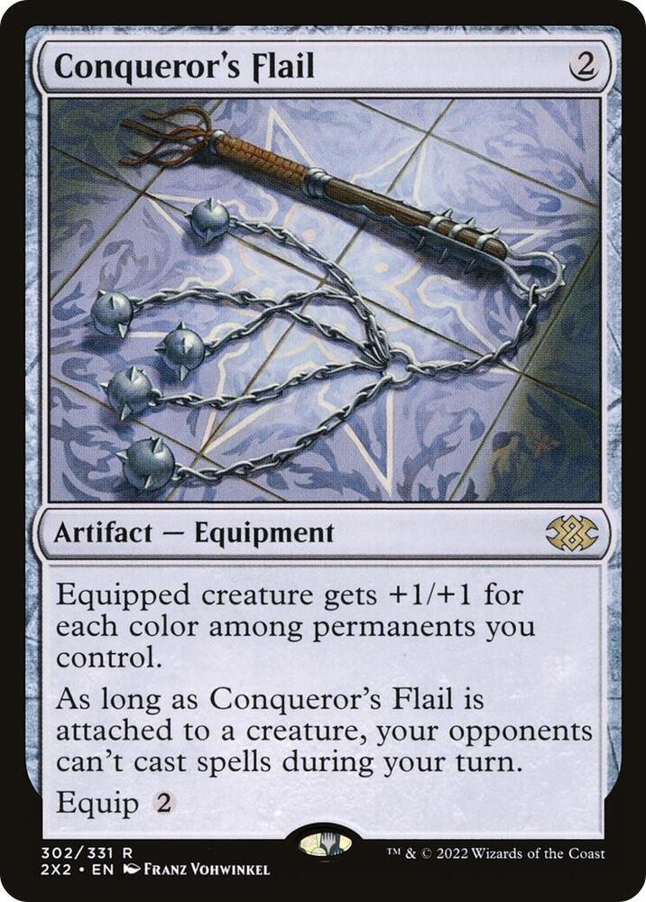 Conqueror's Flail 302 card from Double Masters 2022