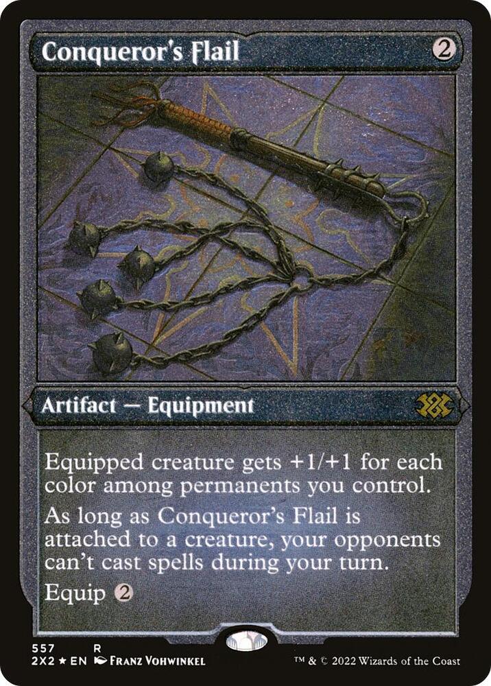 Conqueror's Flail (Foil Etched) 557 card from Double Masters 2022