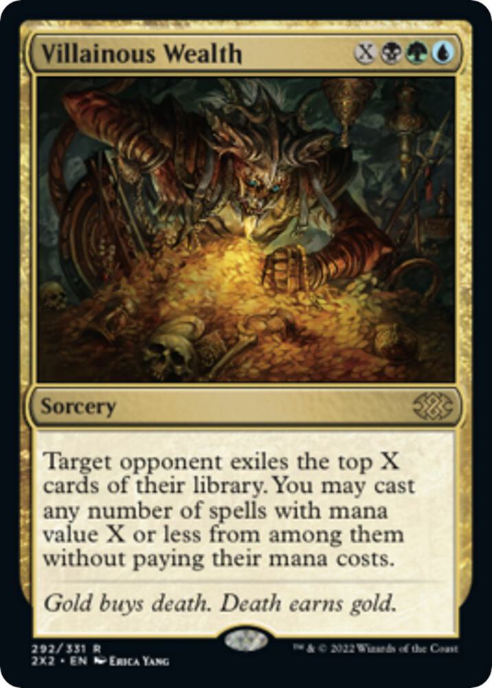 Villainous Wealth 292 card from Double Masters 2022