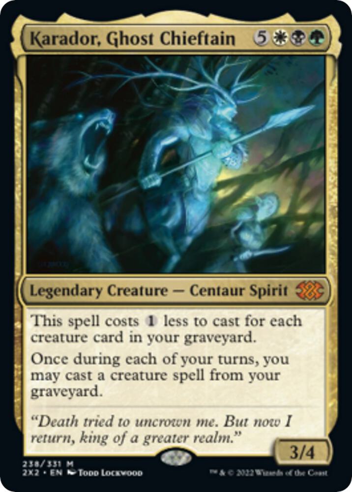 Karador, Ghost Chieftain 238 card from Double Masters 2022