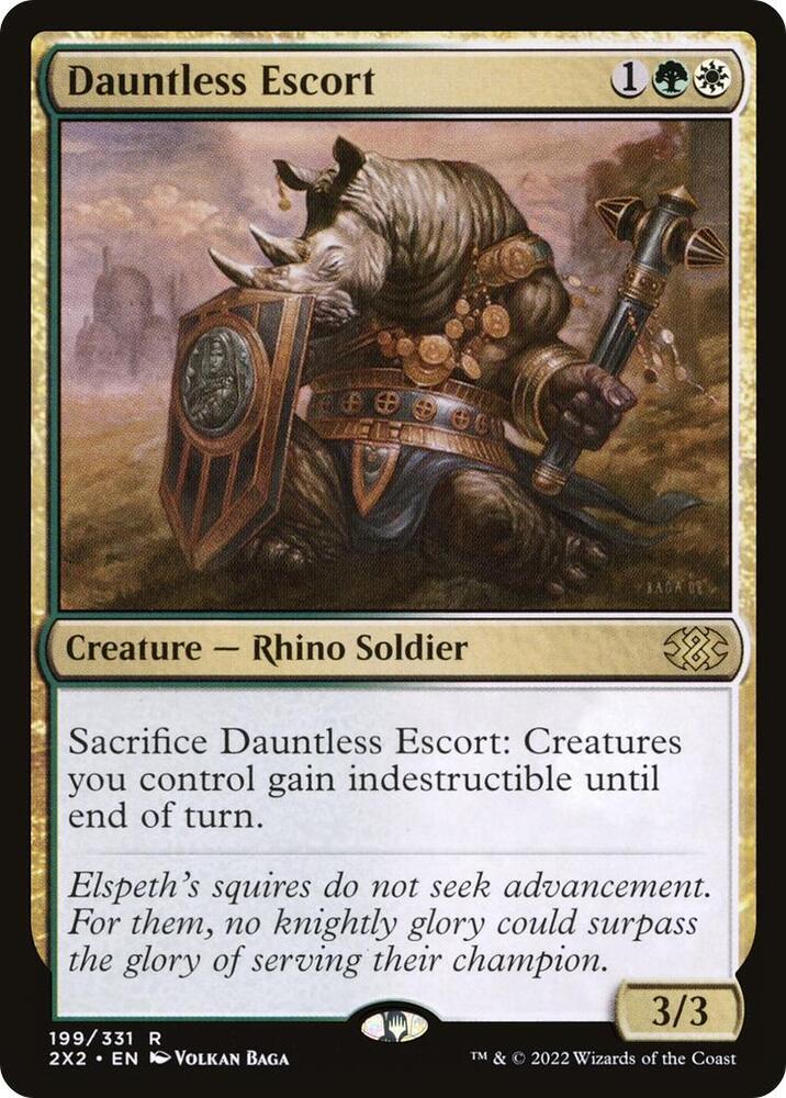 Dauntless Escort 199 card from Double Masters 2022