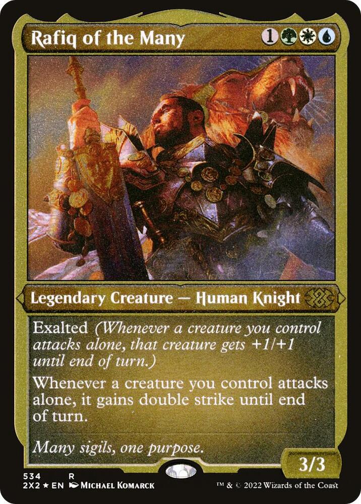 Rafiq of the Many (Foil Etched) 534 card from Double Masters 2022