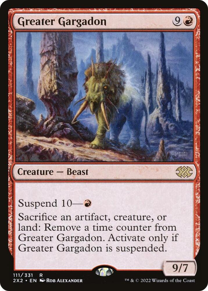 Greater Gargadon 111 card from Double Masters 2022