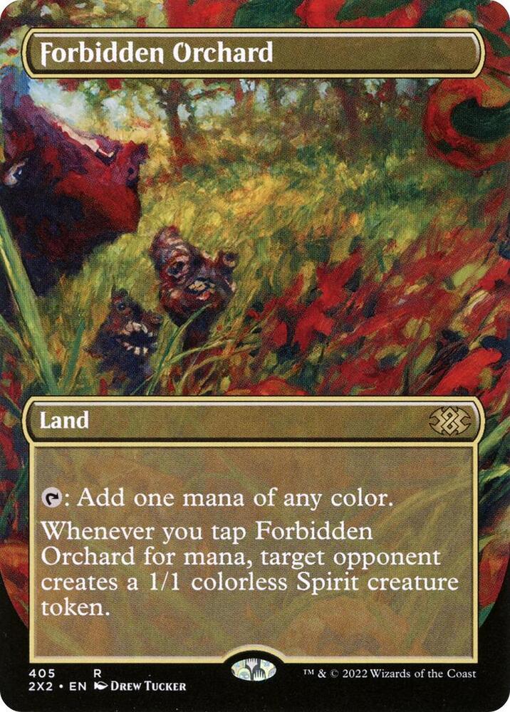 Forbidden Orchard (Borderless) 405 card from Double Masters 2022