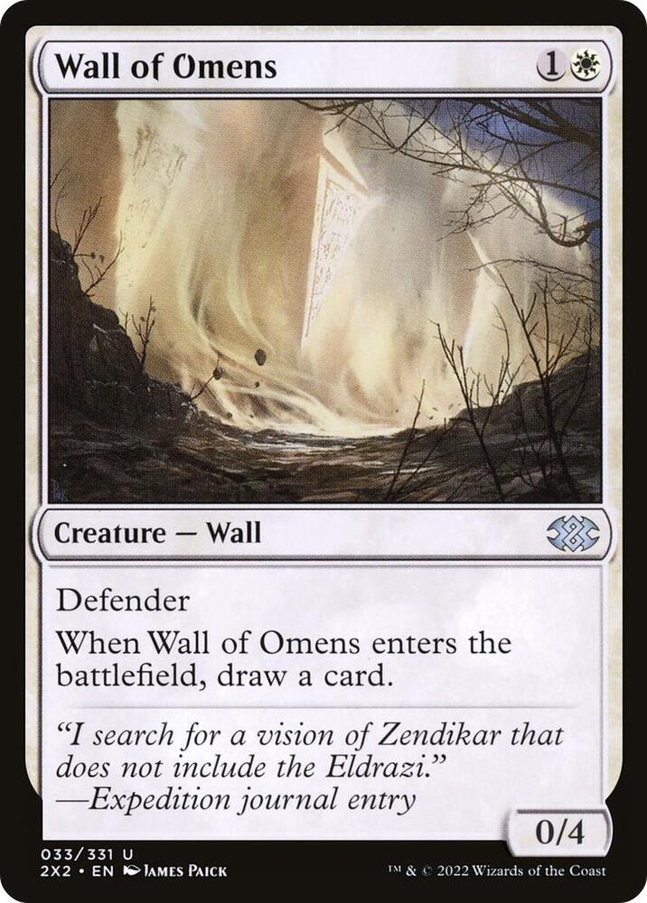 Wall of Omens 33 card from Double Masters 2022