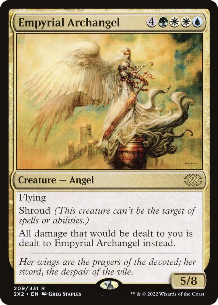 Empyrial Archangel 209 card from Double Masters 2022
