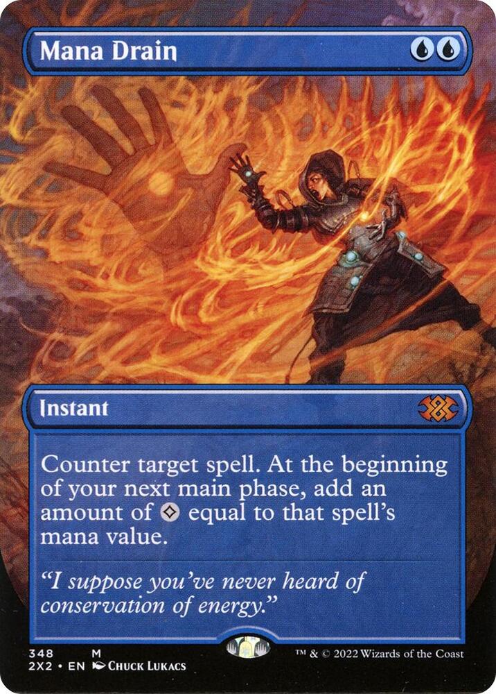Mana Drain (Borderless) 348 card from Double Masters 2022