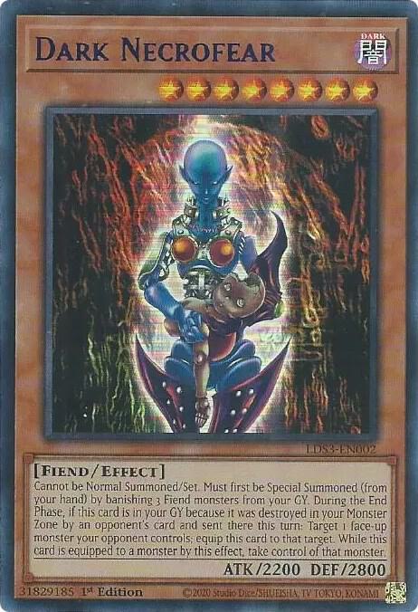 Dark Necrofear (Blue) LDS3-EN002 card from Legendary Duelists: Season 3