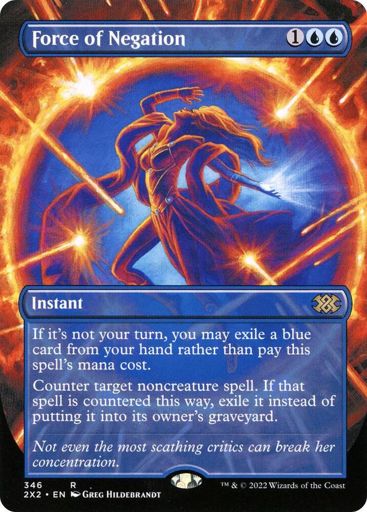 Force of Negation (Borderless) 346 card from Double Masters 2022