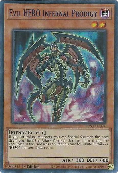 Evil HERO Infernal Prodigy (Blue) LDS3-EN024 card from Legendary Duelists: Season 3