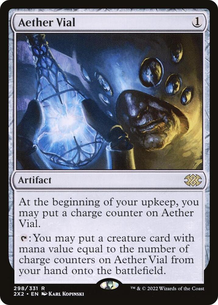 Aether Vial 298 card from Double Masters 2022