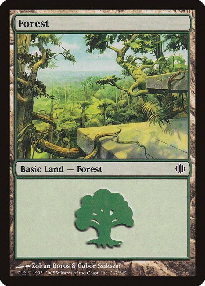 Forest 247 card from Shards of Alara