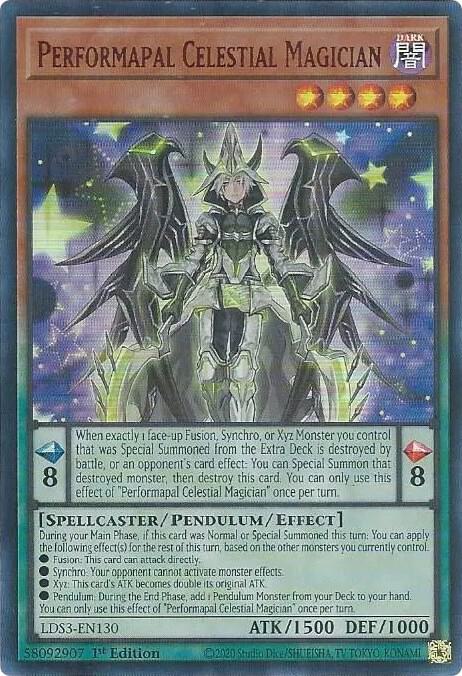 Performapal Celestial Magician (Red) LDS3-EN130 card from Legendary Duelists: Season 3