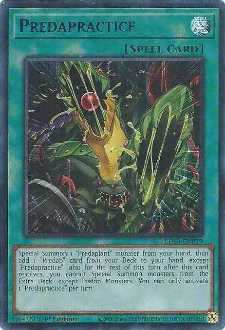 Predapractice (Blue) LDS3-EN079 card from Legendary Duelists: Season 3