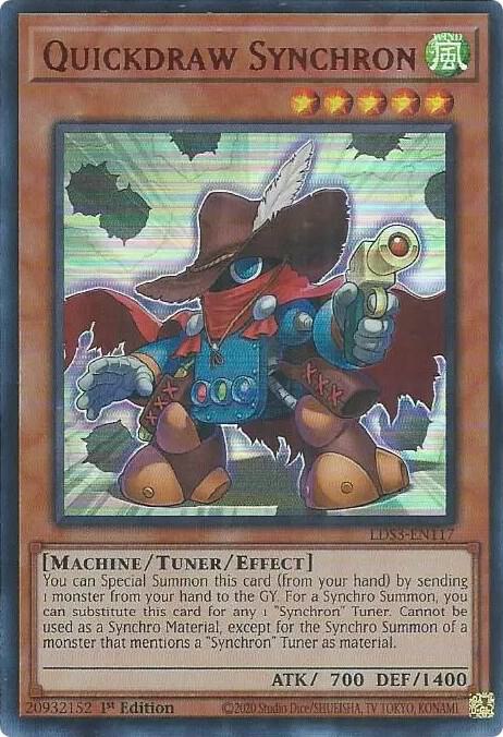 Quickdraw Synchron (Red) LDS3-EN117 card from Legendary Duelists: Season 3