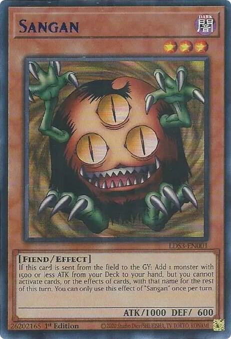 Sangan (Blue) LDS3-EN001 card from Legendary Duelists: Season 3