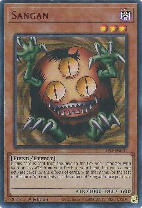 Sangan (Red) LDS3-EN001 card from Legendary Duelists: Season 3