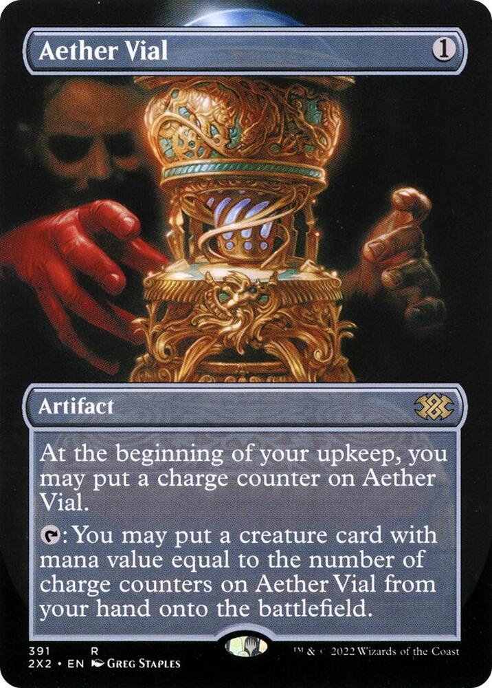 Aether Vial (Borderless) 391 card from Double Masters 2022