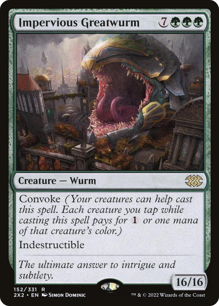 Impervious Greatwurm 152 card from Double Masters 2022