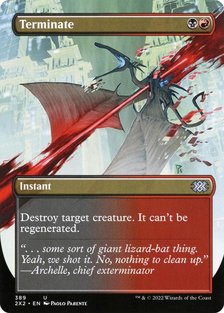 Terminate (Borderless) 389 card from Double Masters 2022