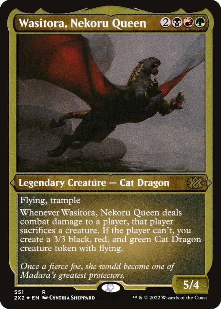 Wasitora, Nekoru Queen (Foil Etched) 551 card from Double Masters 2022
