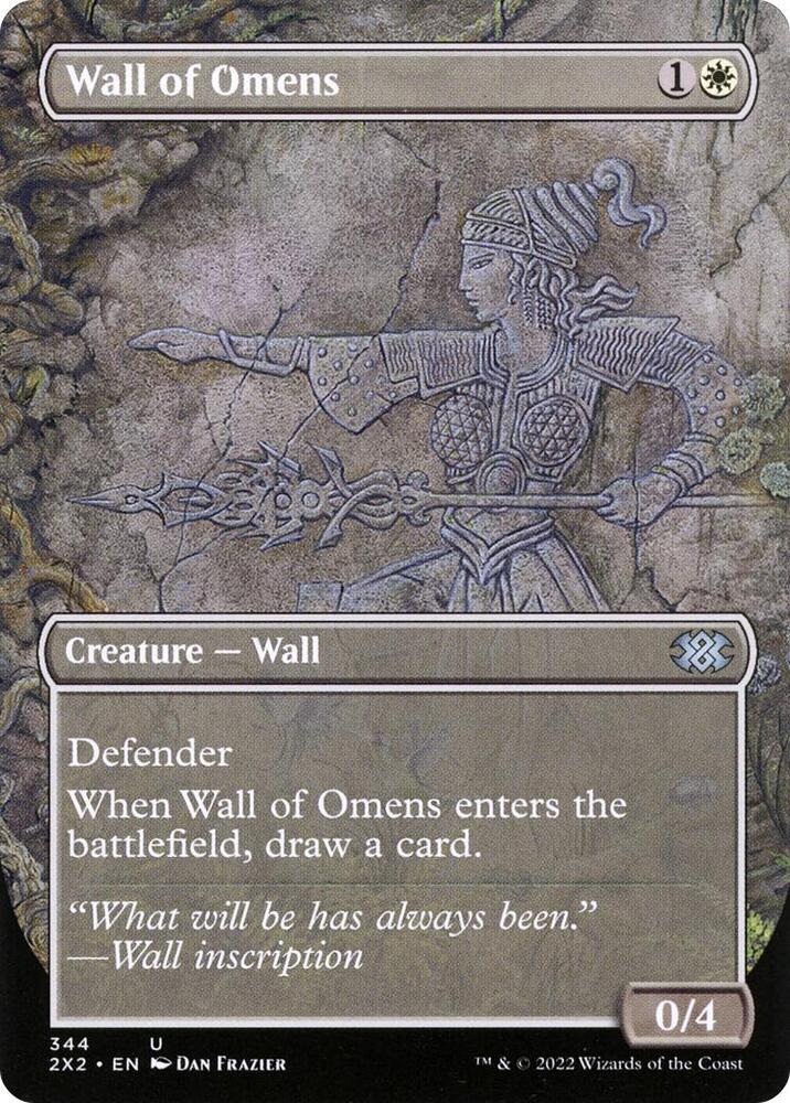 Wall of Omens (Borderless) 344 card from Double Masters 2022