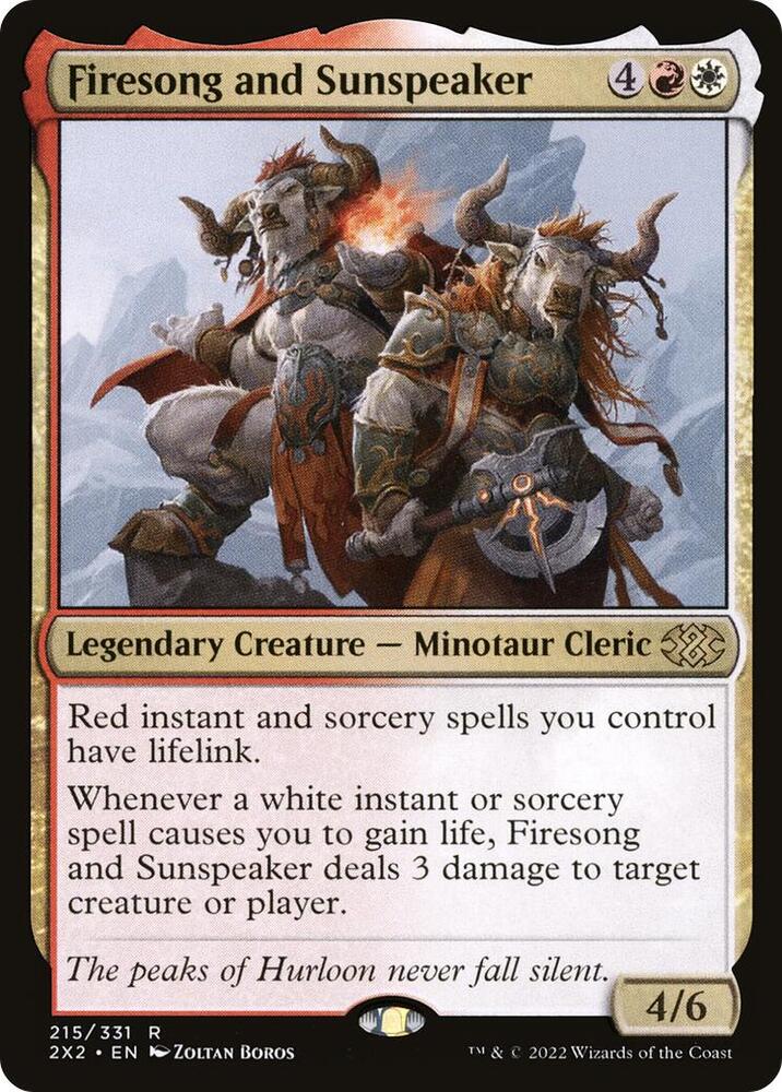 Firesong and Sunspeaker 215 card from Double Masters 2022